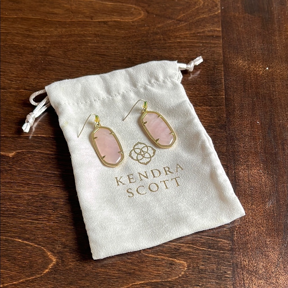 Kendra Scott Pink and Gold Earrings
